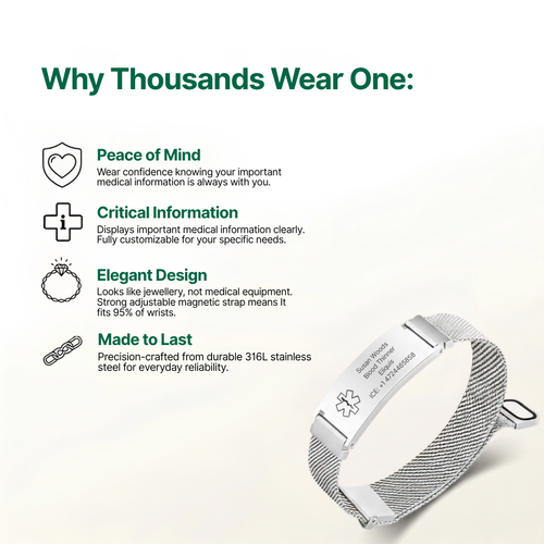 Emdica Customizable Medical Bracelet